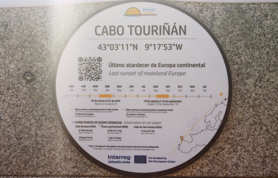 Plaque at Cabo Touriñán